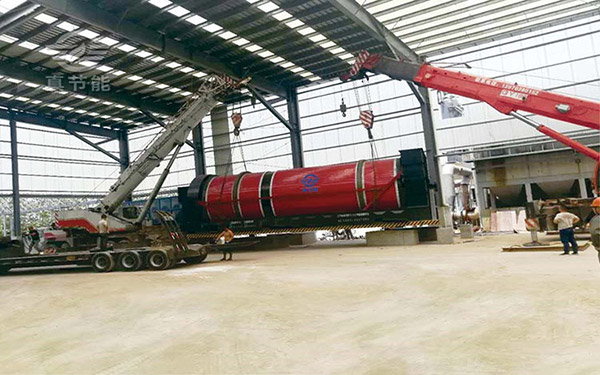 三回程烘干機安裝現場 三回程烘干機安裝現場